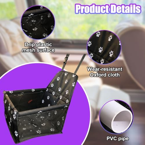 Pet Car Seat, Waterproof Oxford Dog Car Booster Seats - Image 3