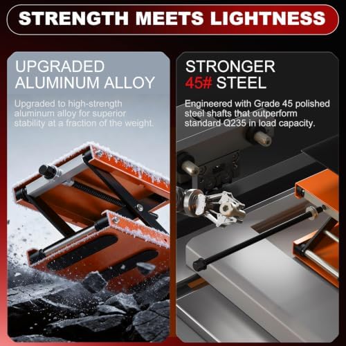 Aluminum Motorcycle Scissor Lift Jack, 1100LBS Heavy Duty - Image 4