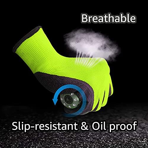Evridwear Crinkle Latex Rubber Hand Coated Safety Work Gloves - Image 2