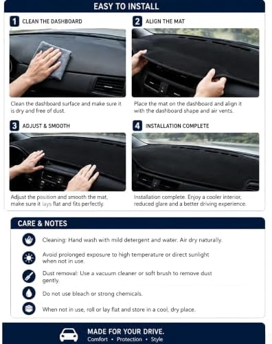 Dashboard Mat Cover for Chevy Chevrolet Colorado 2023 2024 2025 2026 Nonslip - Image 7