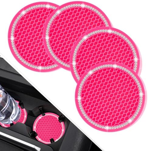 COCASES Car Coasters, 4 Pack Universal Vehicle Bling Car Coaster, Rhinestone by COCASES