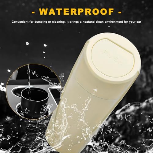 Car Trash Can Bin with Lid, Leakproof Portable Garbage Trash Bin Mini Cup - Image 4