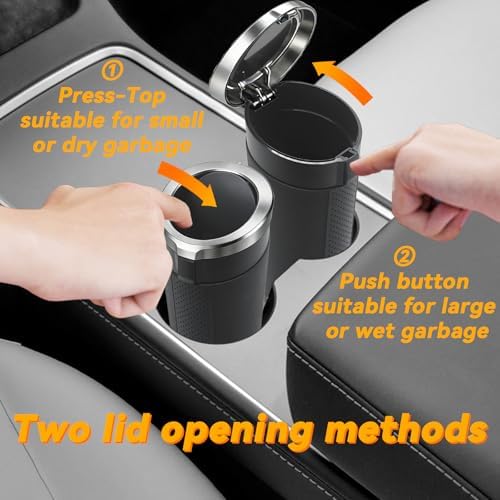 Car Trash Can with Lid, 2 Pack, 180 Trash Bags - Image 2