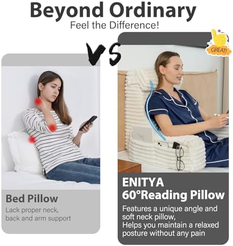 ENITYA 22" XL Back Pillow for Bed Sitting Up - Image 4