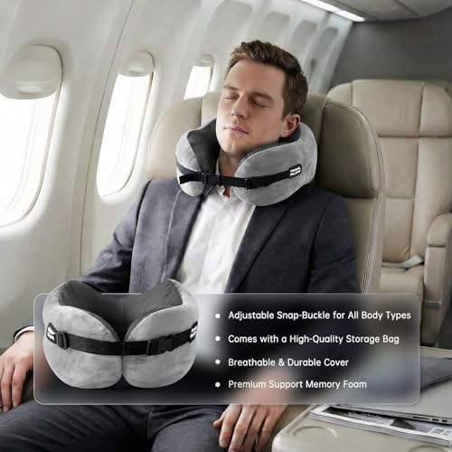 Travel Pillow Neck Pillow Memory Foam Adjustable Clasp - Image 6
