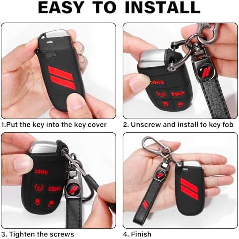 for Dodge Key Fob Cover with Keychain - Image 5