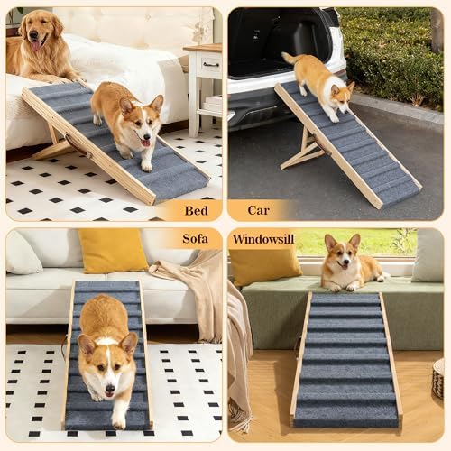 Dog Ramp for Bed, 51.2" Pet Ramp for Small & Large Dogs - Image 4