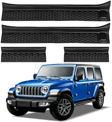 4PCS Door Sill Guards for Jeep Wrangler JL JLU 2018-2026 & Gladiator JT by Unknown