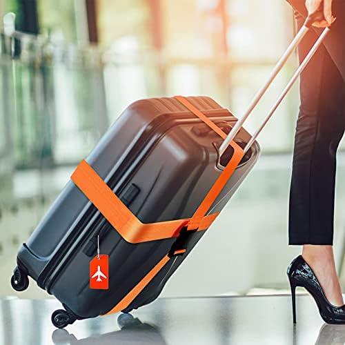 Weewooday 8 Pcs Luggage Straps Suitcase Tags Set - Image 5