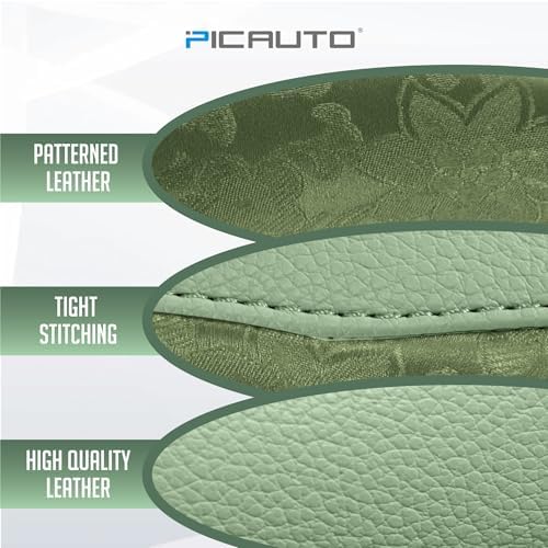 PIC AUTO Steering Wheel Cover, Universal Fit 14.5"–15.5", Soft PU Grain Leather - Image 4