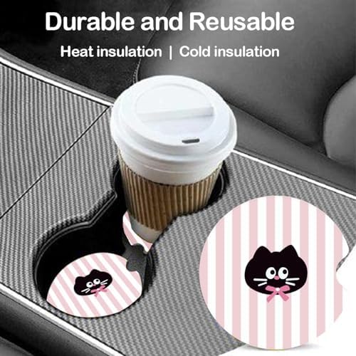 Ceramic Car Coasters – Absorbent Car Cup Holder Coaster Set - Image 4