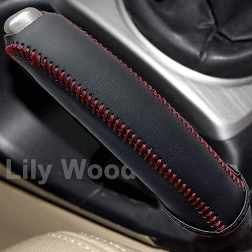Loncky Black Genuine Leather Handbrake Cover - Image 2