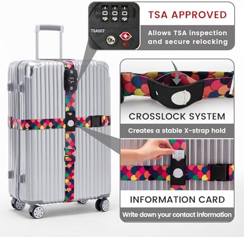 Travelkin Luggage Straps TSA Approved, Suitcase Straps - Image 3