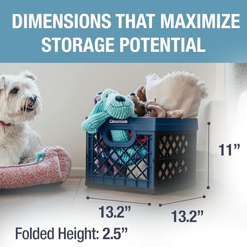 CleverMade Collapsible Milk Crate - 25L - Ocean - Image 5