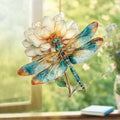 Dragonfly Ornament Stained Glass Style – Acrylic Window Hanging Suncatcher by ALADAYQUINQUITMeetallneeds