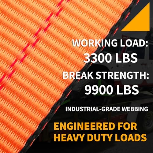 4 Pack Car Tie Down Straps for Trailers, 000 lbs Break Strength, Wheel Tire Tie - Image 5