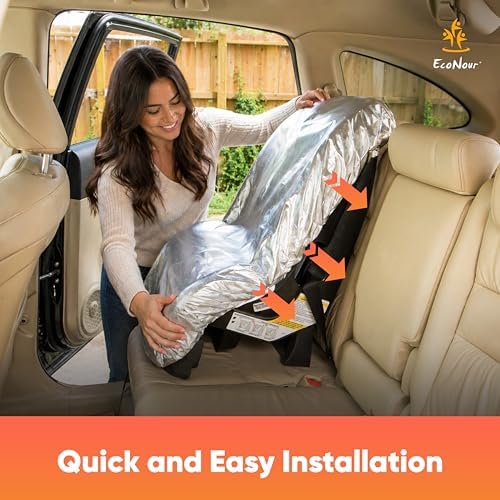 EcoNour Baby Car Seat Sun Shade Cover, Infant Carseat Heat Protector - Image 4