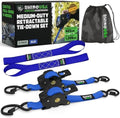 Rhino USA Retractable Ratchet Straps - 1in x 10ft by RhinoUSAInc