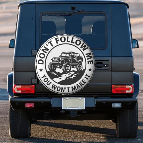 Don't Follow Me Spare Tire Cover SUV Trailer Truck RV 16 Inch - Image 3