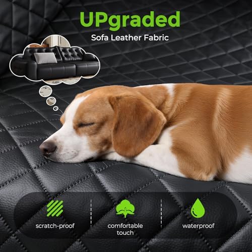SUV Cargo Liner for Dogs, Upgraded Scratch-proof Leather 14.17" Heightened Side - Image 2