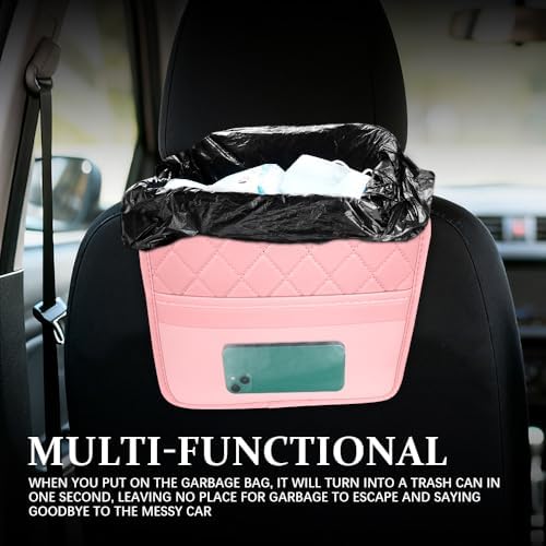 Car Seat Back Organizer, Leather Backseat Hanging Storage Bag, Car Large - Image 3