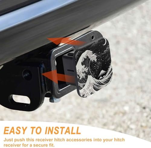 Trailer Hitch Cover 2 Inch Square Receiver Hitch Cover Rubber Tube Plug - Image 4