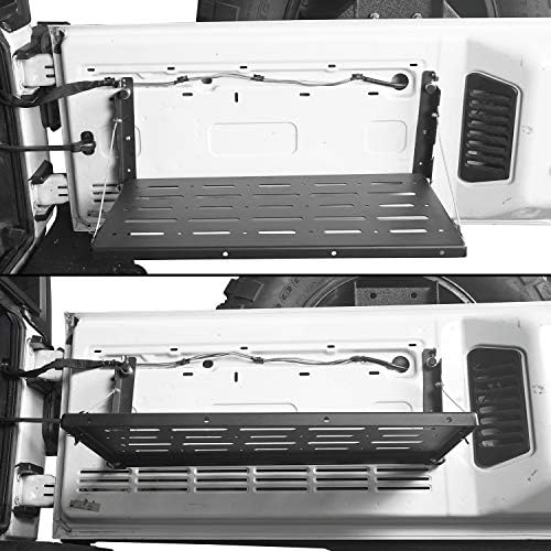 Hooke Road JK Wrangler Tailgate Table Metal Storage Rack Foldable Cargo Shelf - Image 6