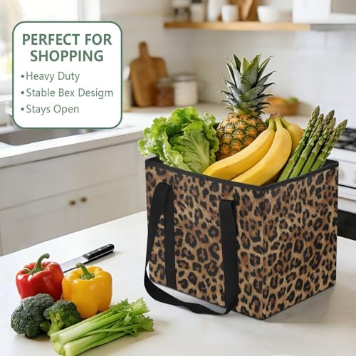 ALAZA Cheetah Leopard Print Animal Car Trunk Organizer and Storage - Image 5