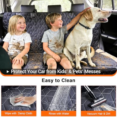 Meginc Dog Car Seat Cover-Waterproof Bench Back Seat Protector - Image 5