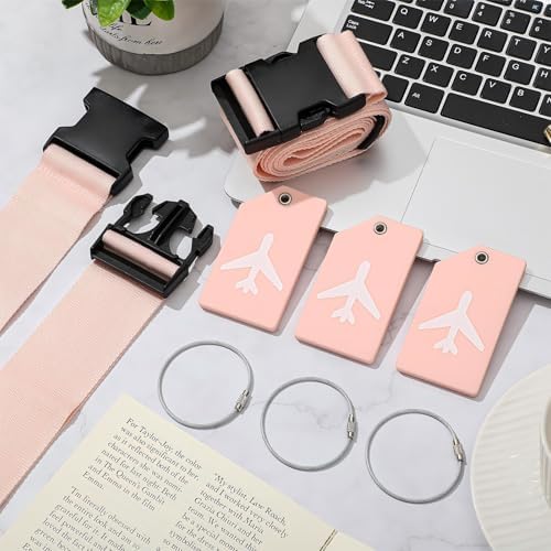 Weewooday 8 Pcs Luggage Straps Suitcase Tags Set - Image 3