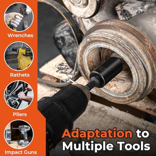 Locking Lug Nut Removal Tool, 6 Pieces Lug Nut Extractor Set 1/2 Inch Drive - Image 5