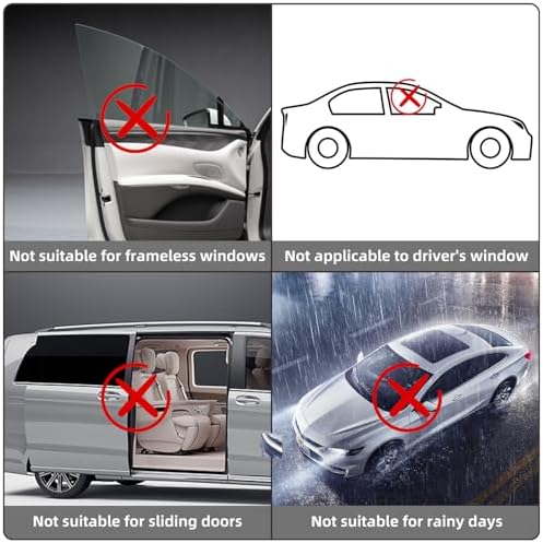 Car Window Shade for Baby, 2 Pack UV Protection Breathable Mesh Window Sun Shade - Image 2