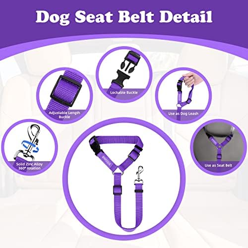 BWOGUE Dog Seat Belt for Car, Headrest Restraint Safety Lead, 1 Pack - Image 3