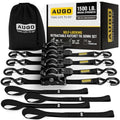 AUGO Self-Locking Retractable Ratchet Straps | 4 Heavy Duty Self-Tensioning by AUGO