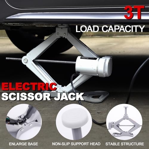 Trihelper Electric Car Jack 3 Ton 12V Scissor Jack - Image 4
