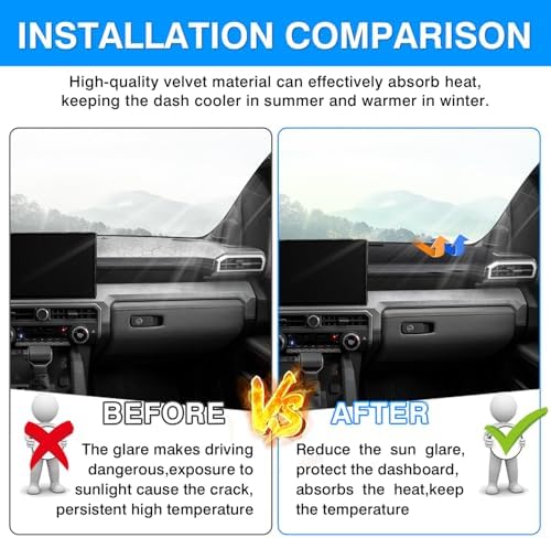 Autorder Dashboard Cover Mat for 2024 2025 2026 Toyota Tacoma / 2025 Toyota - Image 3