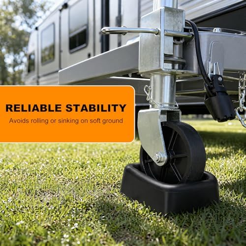 Jack Wheel Chock Stabilizer, Heavy Duty Rubber Wheel Dock Stabilizer - Image 4