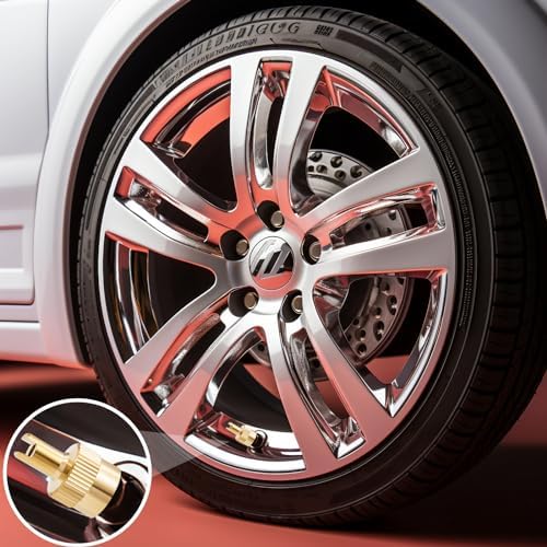 10PCS Tire Valve Stem Caps, Nickel Brass Slotted Slot Valve Stem Caps - Image 4