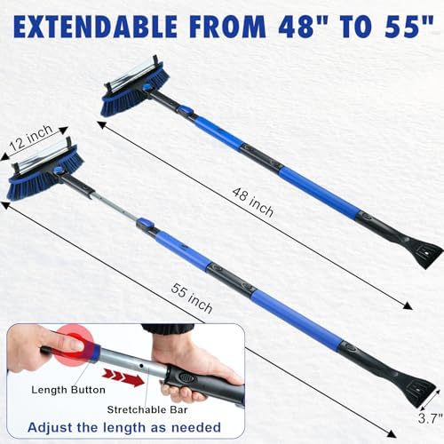 CARCAREZ 55" Extendable Snow Brush - Image 5