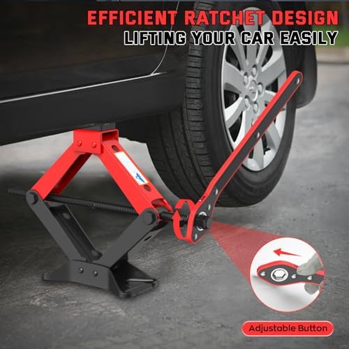 Portable Car Jack 3 Ton, Heavy Duty Scissor Jack - Image 4