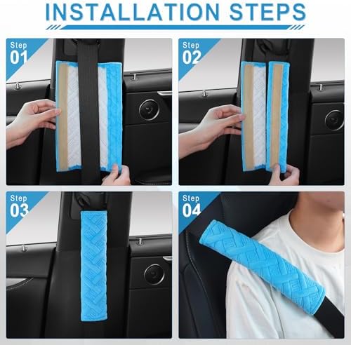 JUSTTOP 2-Pack Universal Car Seat Belt Pads Cover - Image 5
