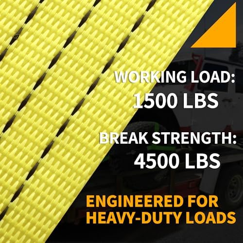 E Track Ratchet Straps, 4 Pack 2” x 12’ Heavy Duty Cargo Tie Down Straps - Image 5