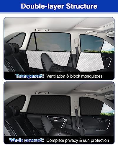 Powerty Side Window Shades for 2019-2025 Toyota RAV4 Accessories, Upgrade - Image 4