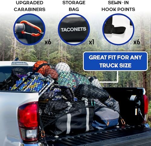 Upgraded Highly Elastic Truck Bed Cargo Net Organizer - Image 3