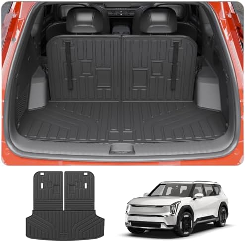 Trunk Mat with Backrest Mat for 2024 2025 2026 Kia EV9 6&7 Seats by Thinzyou
