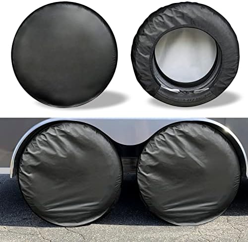 Kayme Rv Tire Covers 4 Pack, Waterproof Wheel Cover Travel Trailer Camper Truck by kayme
