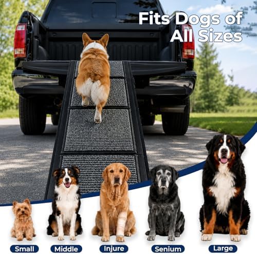 Dog Stairs for Car, 70.8" L× 19.6" W Dog Ramp for Large Dogs - Image 3