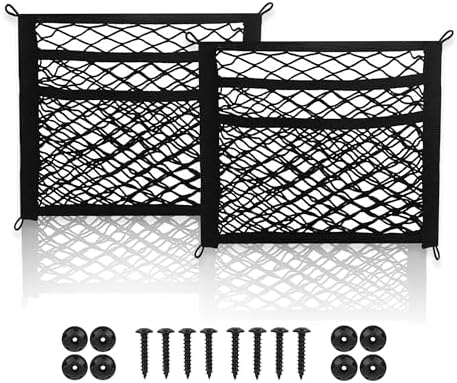 3 Layer Small Cargo Net, Cargo Storage Pocket Net, Mesh Elastic Pouch Organizer by KAKKOII