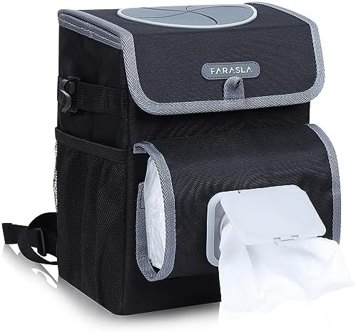 Farasla All-in-One Car Trash Can, Garbage Bag by HOME