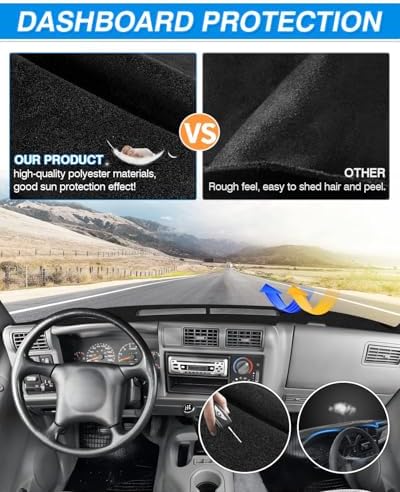 CARTIST Dash Cover Fit for Chevrolet Chevy S10 Blazer/GMC Jimmy Sonoma - Image 5